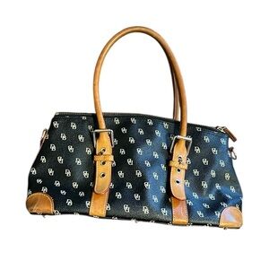 Dooney & Bourke Black and Brown Satchel